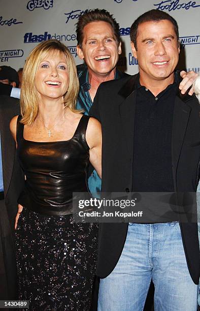 Actress/Singer Olivia Newton-John, actor Jeff Conaway and actor John Travolta from the movie "Grease" attend the Celebration of Paramount Studio's...