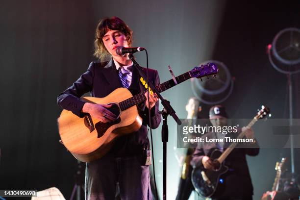Clairo performs at O2 Academy Brixton on October 04, 2022 in London, England.