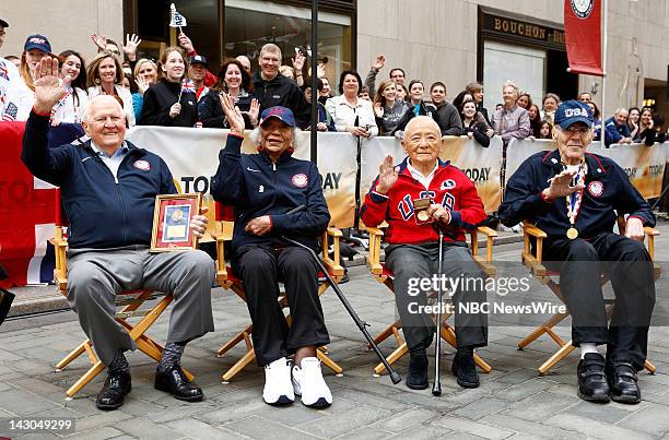 Ray Lumpp, Alice Coachman, Sammy Lee and Mal Whitfield appear on NBC News' "Today" show --