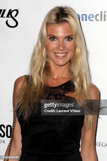 Alessandra Pozzi attends the #PFW closing party as part of Paris Fashion Week at Jardins de Presbourg on October 04, 2022 in Paris, France.