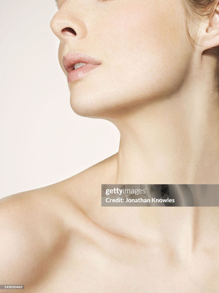 Beauty portrait, nude, side view