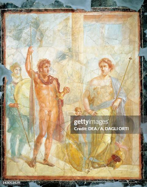 The Marriage of Alexander and Stateira , fresco in Regio 6 Insula Occidentalis 39, Pompeii , Campania. Roman Civilization, 54-68.