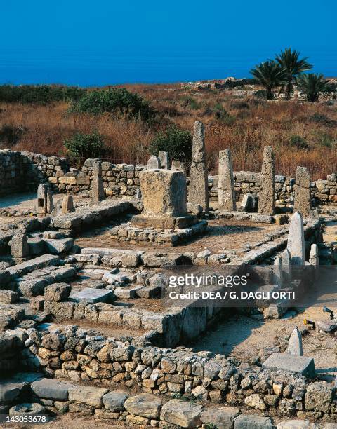 The Temple of the Obelisks of Biblo or Byblos , Lebanon. Middle of the Bronze Age, end 19th Century BC.