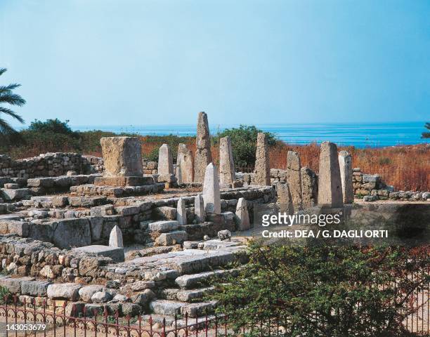 The Temple of the Obelisks of Biblo or Byblos , Lebanon. Middle of the Bronze Age, end 19th Century BC.