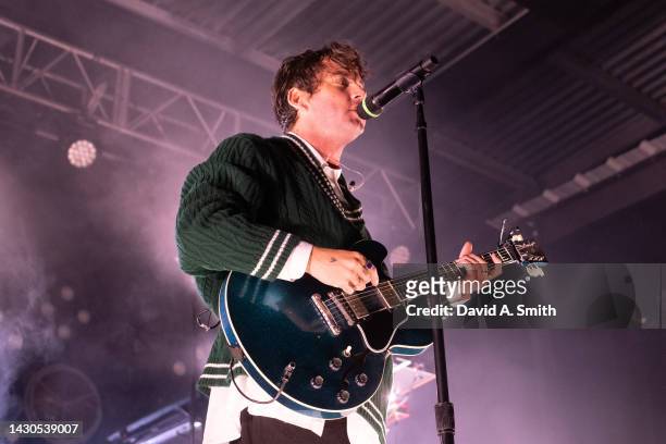 Judah Akers of Judah & The Lion performs at Avondale Brewing Company on October 04, 2022 in Birmingham, Alabama.