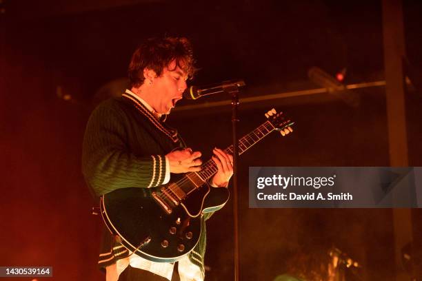 Judah Akers of Judah & The Lion performs at Avondale Brewing Company on October 04, 2022 in Birmingham, Alabama.