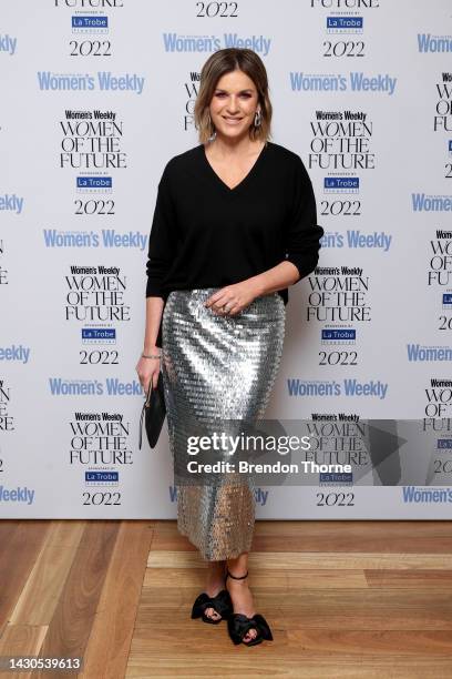 Kylie Gillies attends the Women of the Future Awards Luncheon on October 05, 2022 in Sydney, Australia.