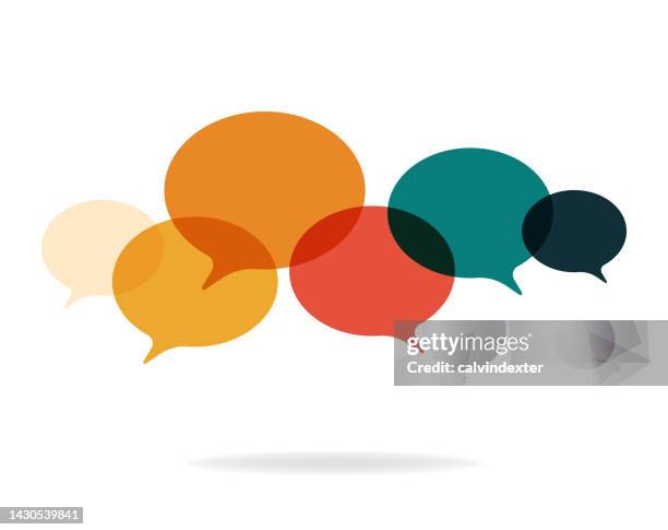 thought bubbles - online chat ballon stock illustrations