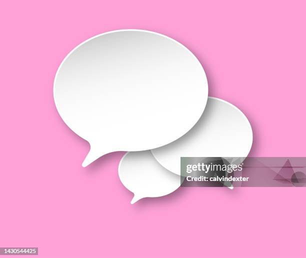 speech and thought bubbles with drop shadow effect - white comic book background stock illustrations
