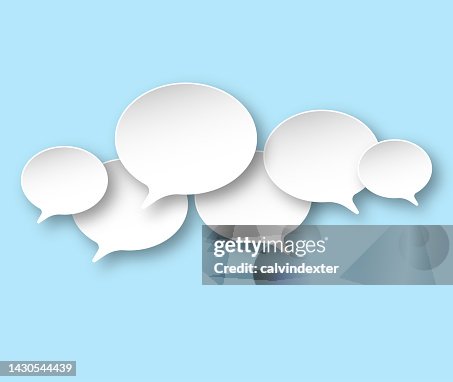 Speech and thought bubbles with drop shadow effect Speech and thought bubbles with drop shadow effect