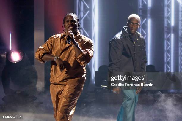 The Clipse perform onstage during the BET Hip Hop Awards 2022 at Cobb Energy Performing Arts Centre on September 30, 2022 in Atlanta, Georgia.