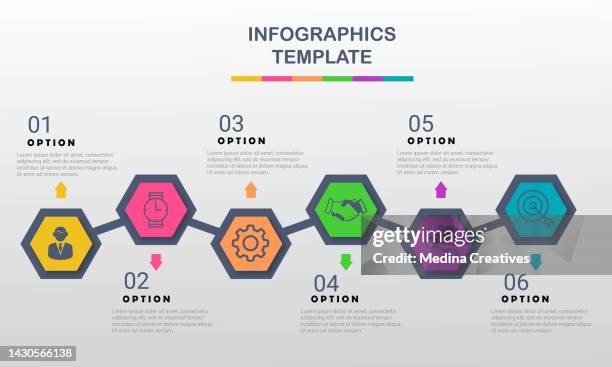 steps options elements infographic template - 3 column infographic stock illustrations