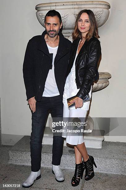 Fabio Novembre and Candela Novembre attend Roberto Cavalli Home during 2012 Milan Design Week at Palazzo Crespi on April 18, 2012 in Milan, Italy.