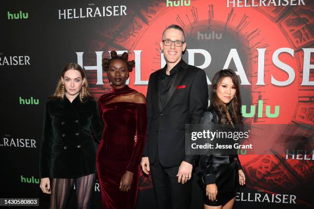 Jamie Clayton, Yinka Olorunnife, Director Jason Liles and Selina Lo arrive at the Beyond Fest Special Screening of Spyglass Media Groups' Hellraiser...