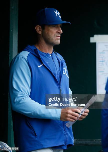 Manager Mike Matheny of the Kansas City Royals during a game against the Detroit Tigers at Comerica Park on September 29 in Detroit, Michigan.
