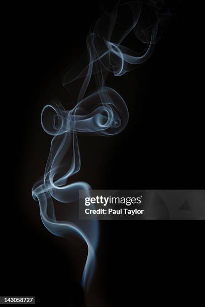 wisp of smoke - smoke black background ストックフォトと画像