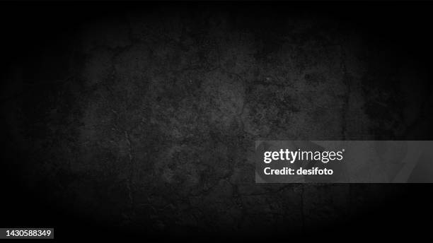 bildbanksillustrationer, clip art samt tecknat material och ikoner med rustic textured empty blank black or dark grey coloured rustic vector backgrounds with crevices and scratches all over, also looks like a rough plastered wall - svart bakgrund