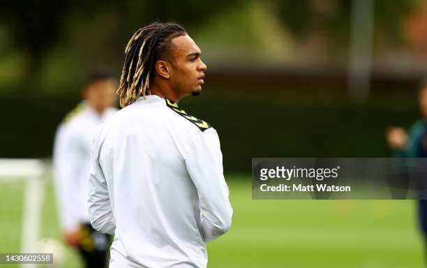 Sekou Mara during a Southampton FC training session at the Staplewood Campus on October 04, 2022 in Southampton, England.