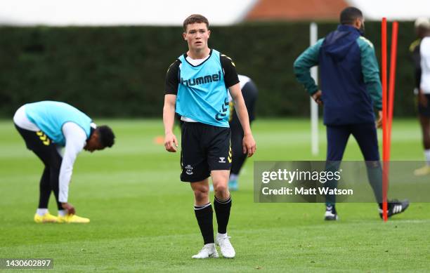 Sonnie Davis during a Southampton FC training session at the Staplewood Campus on October 04, 2022 in Southampton, England.