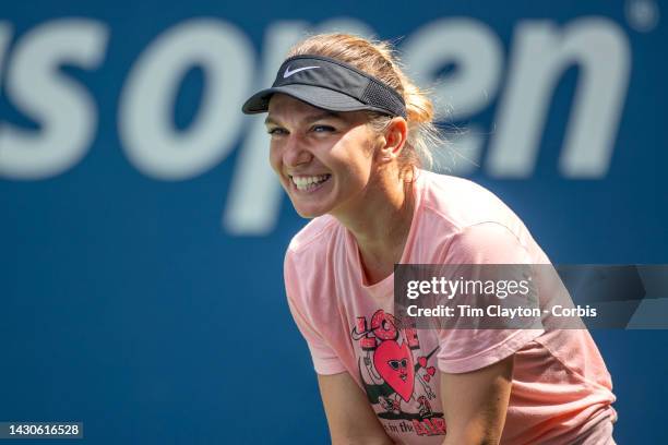 August 28. Simona Halep of Romania during a practice session in preparation for the US Open Tennis Championship 2022 at the USTA National Tennis...