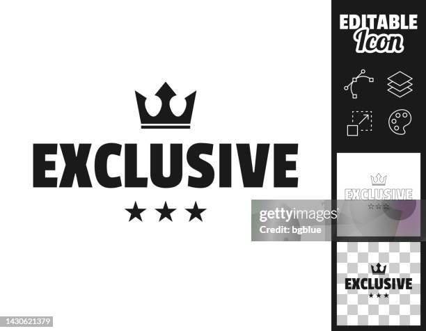 exclusive. icon for design. easily editable - crown stock illustrations