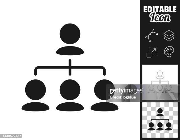 hierarchy. icon for design. easily editable - organizational structure template stock illustrations