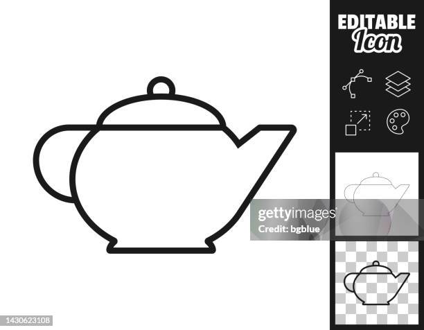 teapot. icon for design. easily editable - teapot stock illustrations