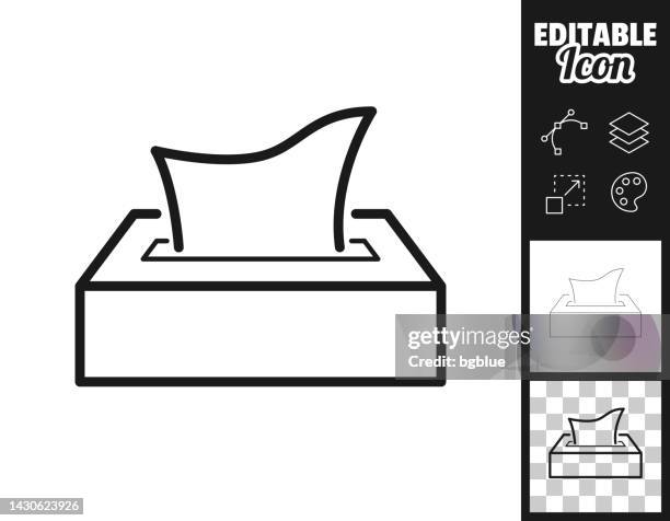 stockillustraties, clipart, cartoons en iconen met tissue box. icon for design. easily editable - tissue