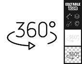 360 degree rotation. Icon for design. Easily editable