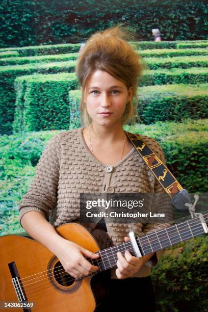 Singer Selah Sue poses for Paris Match on February 16, 2012 in New York City.