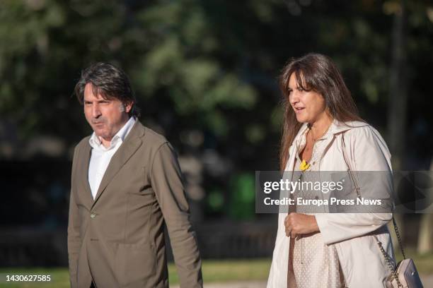 The former president of the Parliament of Catalonia and president of Junts, Laura Borras, and the deputy in the Parliament Francesc de Dalmases, on...
