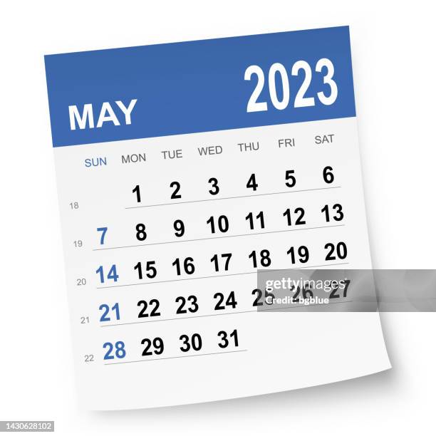 may 2023 calendar - calendar isolated stock illustrations