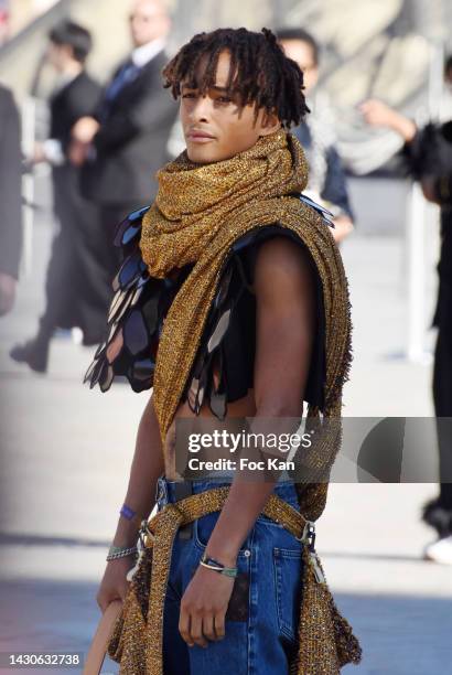 Jaden Smith attends the Louis Vuitton Womenswear Spring/Summer 2023 show as part of Paris Fashion Week on October 04, 2022 in Paris, France.