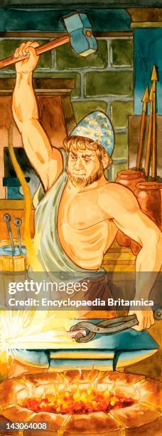 In Greek Mythology, Hephaestus Was The God Of Fire, And Blacksmith And Craftsman To The Gods, Romans Associated Him With Vulcan.