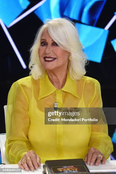 Loretta Goggi during the first episode of Tale e Quale Show at Rai Dear. Rome , September 30th, 2022