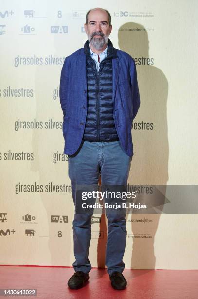 Director Jaime Rosales attends the "Girasoles Silvestres" photocall at Cines Verdi on October 05, 2022 in Madrid, Spain.