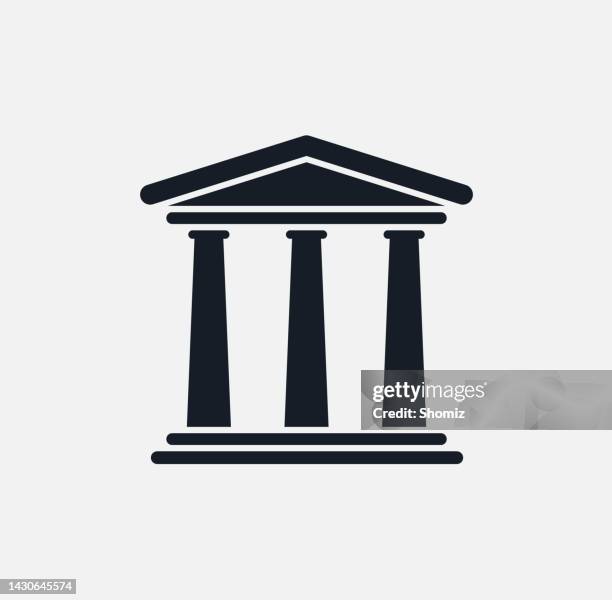 stockillustraties, clipart, cartoons en iconen met ancient temple icon - romeins