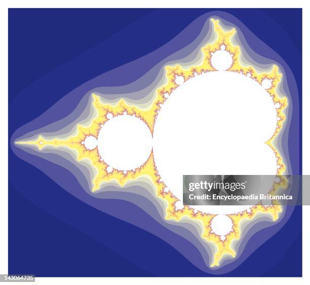 In The Mandelbrot Set, Points Remaining Finite Through All Iterations Are White, Values Diverging To Infinity Are Shown Darker, .