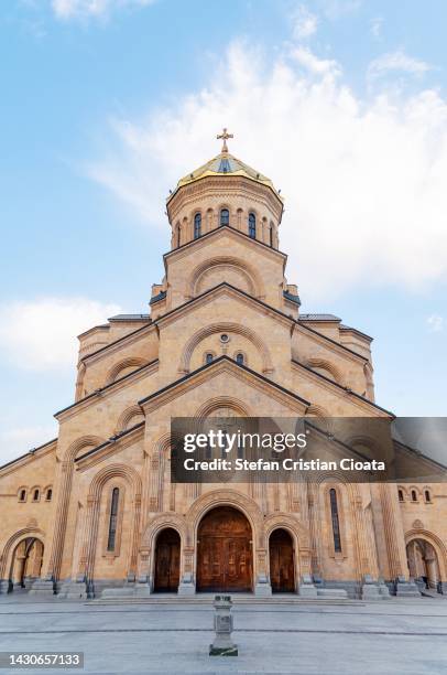 the holy trinity cathedral of tbilisi, also known as sameba, located in tbilisi, capital city of georgia - tbilisi ストックフォトと画像