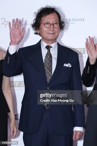 South Korean director Chung Ji-Young aka Jung Ji-Young attends the 27th Busan International Film Festival Opening Ceremony on October 05, 2022 in...