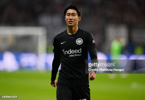 Daichi Kamada of Frankfurt seen during the UEFA Champions League group D match between Eintracht Frankfurt and Tottenham Hotspur at Deutsche Bank...