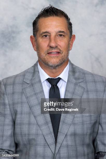 Associate coach Bob Boughner of the Detroit Red Wings poses for his official headshot for the 2022-2023 season at Little Caesars Arena on September...