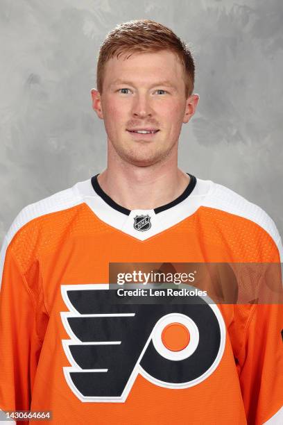 Patrick Brown of the Philadelphia Flyers poses for his official headshot for the 2022-2023 season on September 21, 2022 at the Wells Fargo Center in...