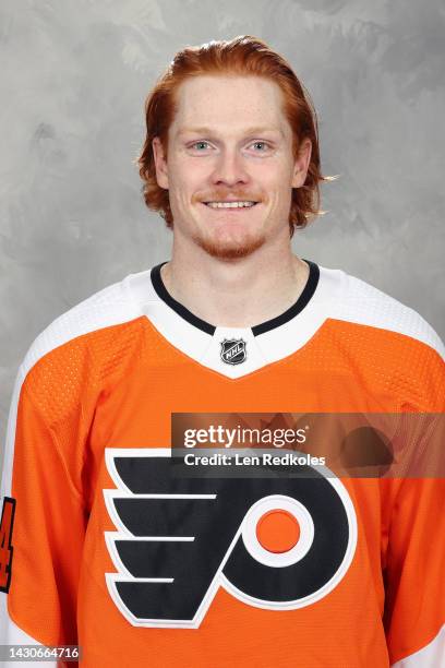 Owen Tippett of the Philadelphia Flyers poses for his official headshot for the 2022-2023 season on September 21, 2022 at the Wells Fargo Center in...