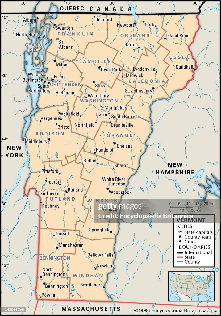 Vt Political Map Political Map Of Vermont, Political Map Of The State Of Vermont. News ...