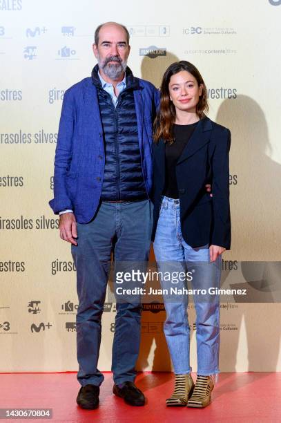 Jaime Rosales and Anna Castillo attend the "Girasoles Silvestres" photocall at Cines Verdi on October 05, 2022 in Madrid, Spain.