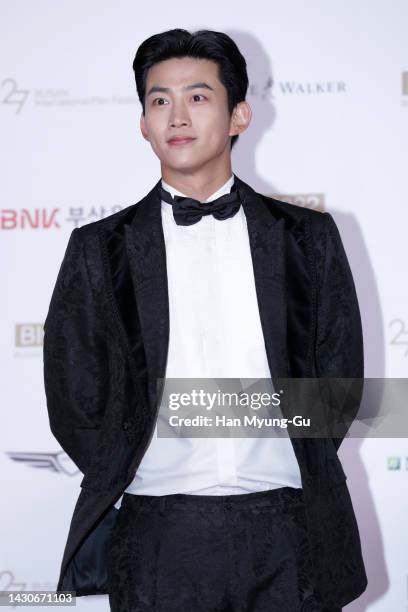 Taecyeon of South Korean boy band 2PM attends the 27th Busan International Film Festival Opening Ceremony on October 05, 2022 in Busan, South Korea.