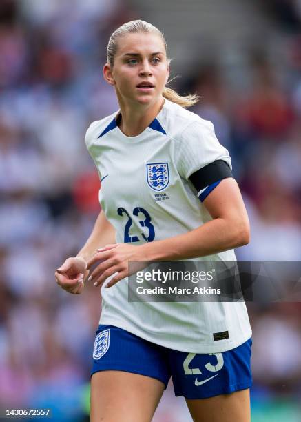 Alessia Russo of England during the Women's International Friendly match between England v Portugal at Stadium mk on July 1, 2023 in Milton Keynes,...