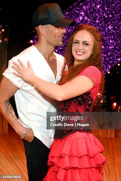 Max George and Maisie Smith attend the "Strictly Ballroom" after party on October 04, 2022 in Bromley, England.