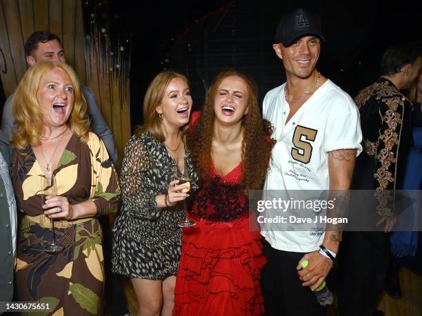 Max George, Maisie Smith and family members attend the "Strictly Ballroom" after party on October 04, 2022 in Bromley, England.